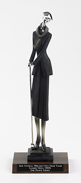 TALL LADY GOLFER TROPHY